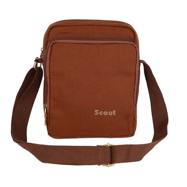 Scout Brown Canvas Casual Sling Bag (CSLB10005)